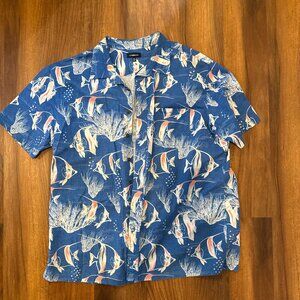 vintage Men’s Croft & Barrow Button Up Tropical Fish Shirt